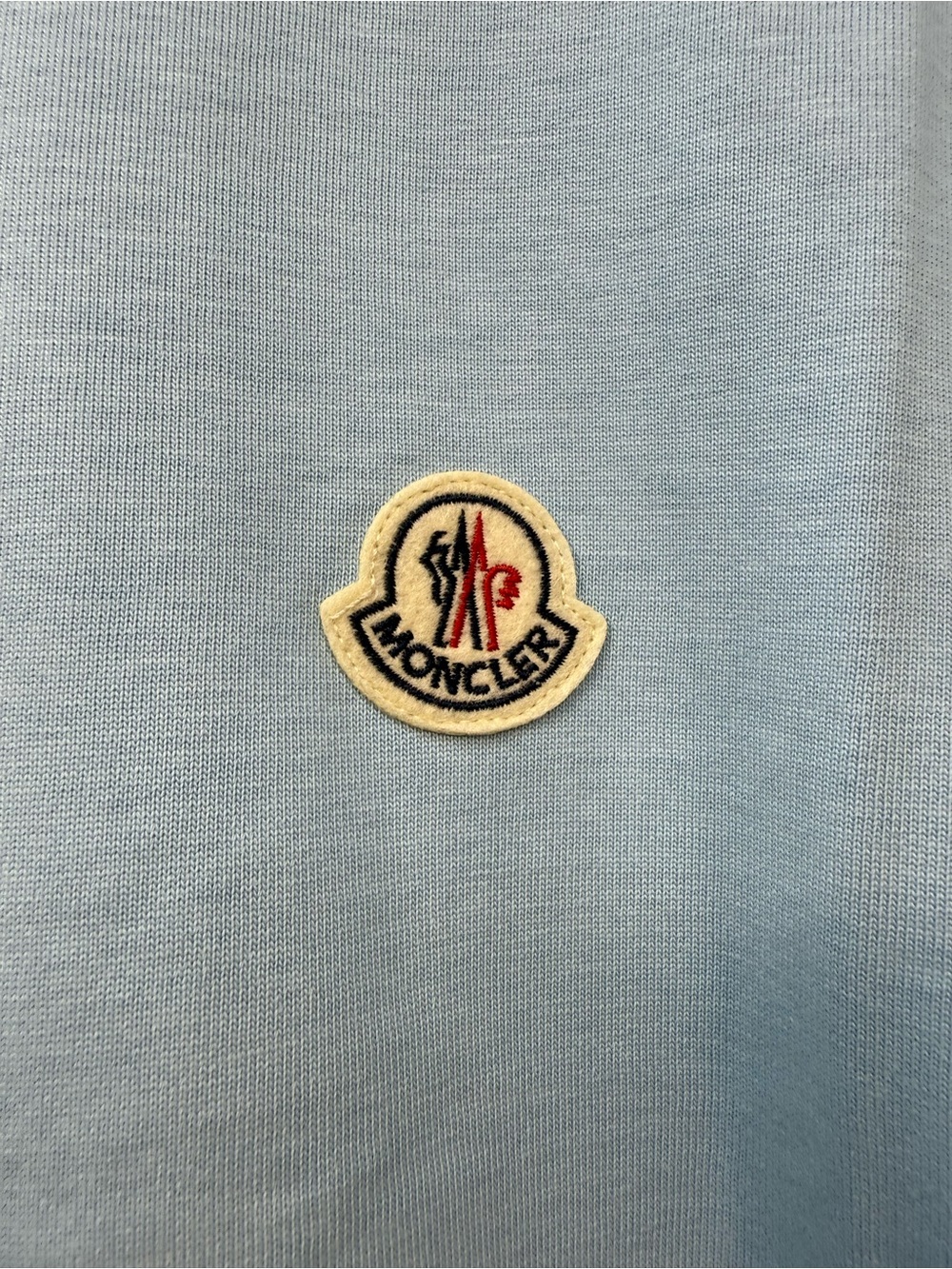 Moncler Light Blue Short-Sleeve Logo Tee - S & M available - Picture 4 of 10